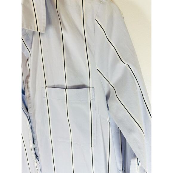 Club Monaco Strawberta Quiet Luxury Striped Shirt Dress Buttons Woman’s 6 GUC - Picture 5 of 9